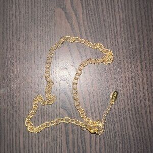 Atolea Waterproof Gold Hammered Chain Necklace